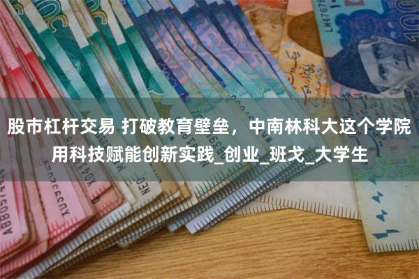 股市杠杆交易 打破教育壁垒，中南林科大这个学院用科技赋能创新实践_创业_班戈_大学生