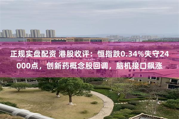 正规实盘配资 港股收评：恒指跌0.34%失守24000点，创新药概念股回调，脑机接口飙涨