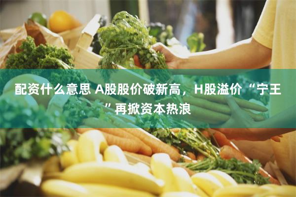 配资什么意思 A股股价破新高，H股溢价 “宁王”再掀资本热浪